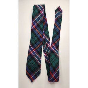 Vintage‎ 36" Ingles Buchan Pure Wool Plaid Neck Tie Made In Scotland